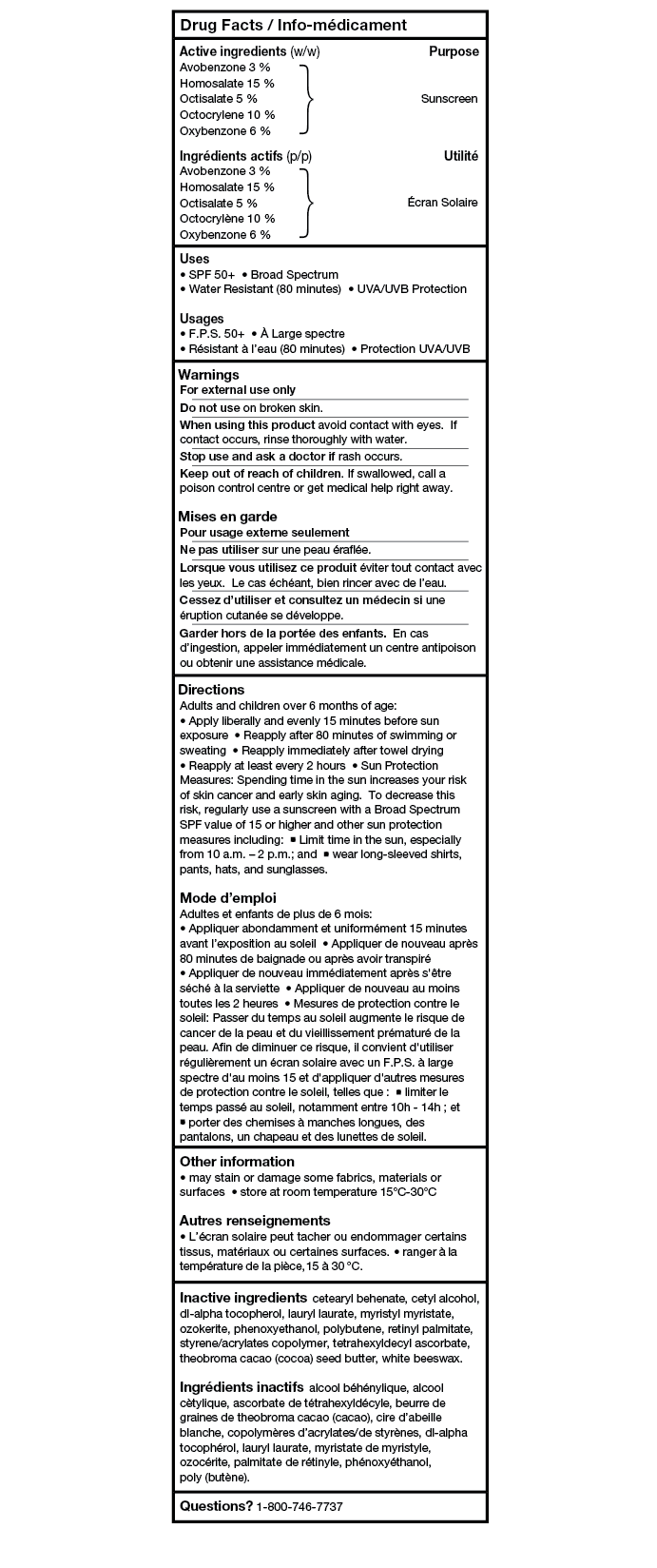 Drug Facts Table